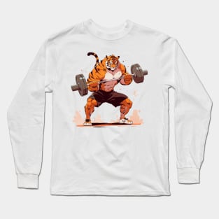 tiger at gym Long Sleeve T-Shirt